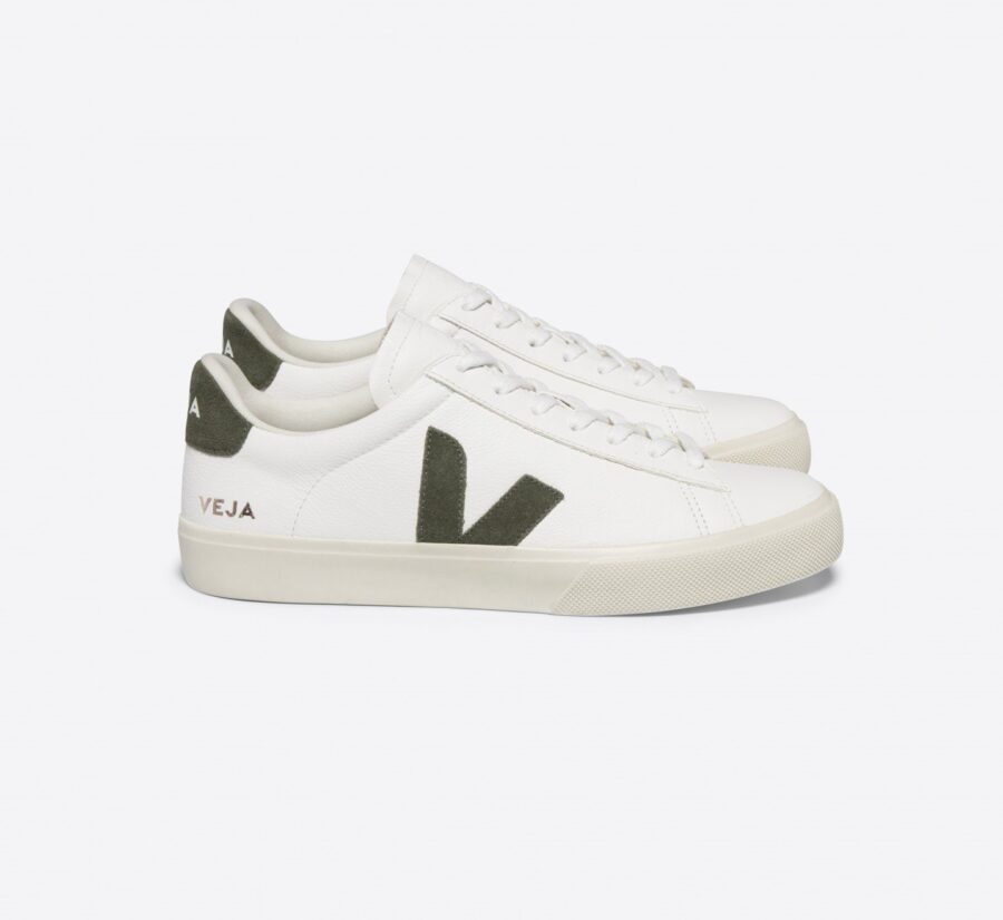 TENIS VEJA CAMPO LEATHER WHITE KAKI