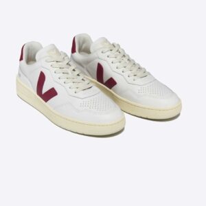 TENIS VEJA V-90 LEATHER WHITE MARSALA - Image 3